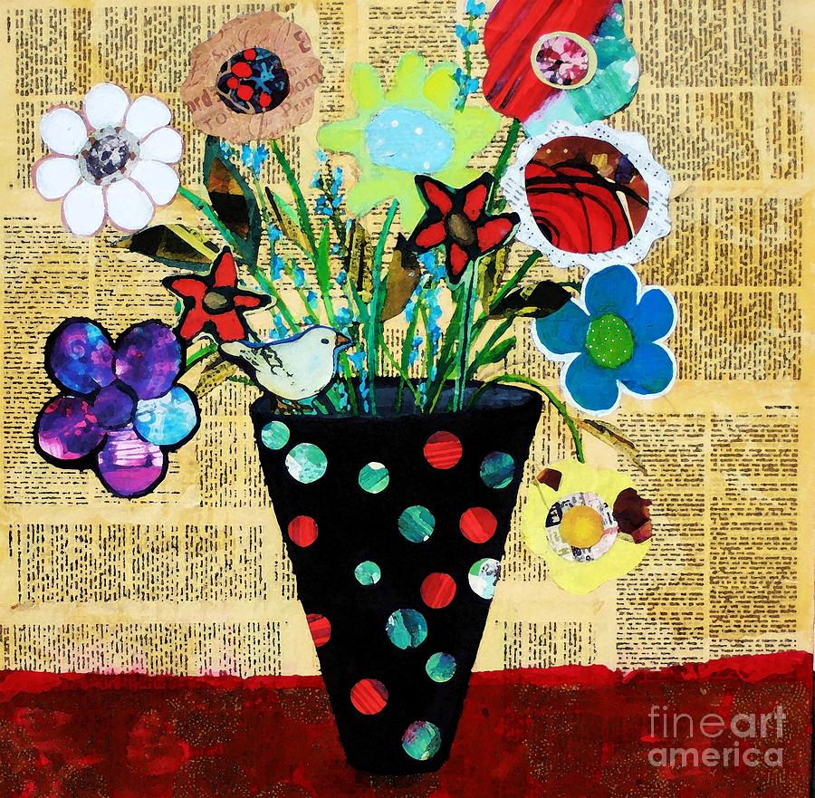 Funky Flowers Painting by Melinda Etzold