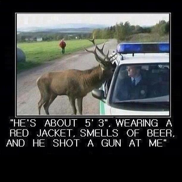 #funny #smile #deer #hunter #police. is a photograph by Jim Neeley which wa...
