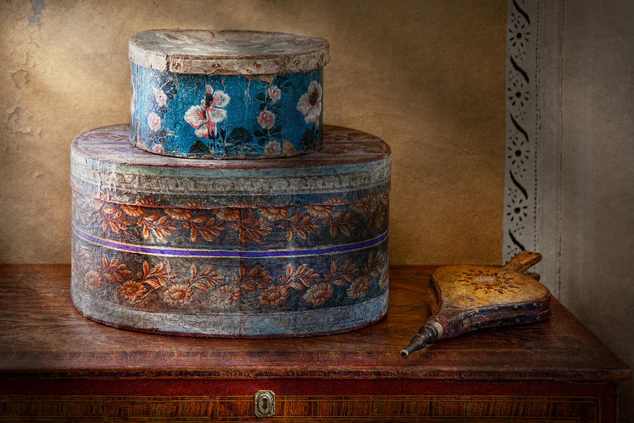 Furniture - Hat boxes with billow Photograph by Mike Savad