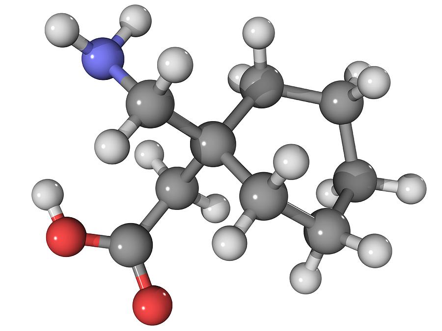 Molecular Photograph - Gabapentin Drug Molecule by Laguna Design