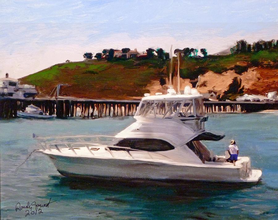 Gail Anne at Malibu Pier Painting by Randy Sprout