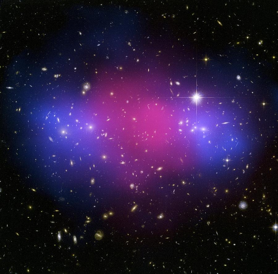 Galaxy Cluster Collision, X-ray Image Photograph by Nasaesacxcstscim ...