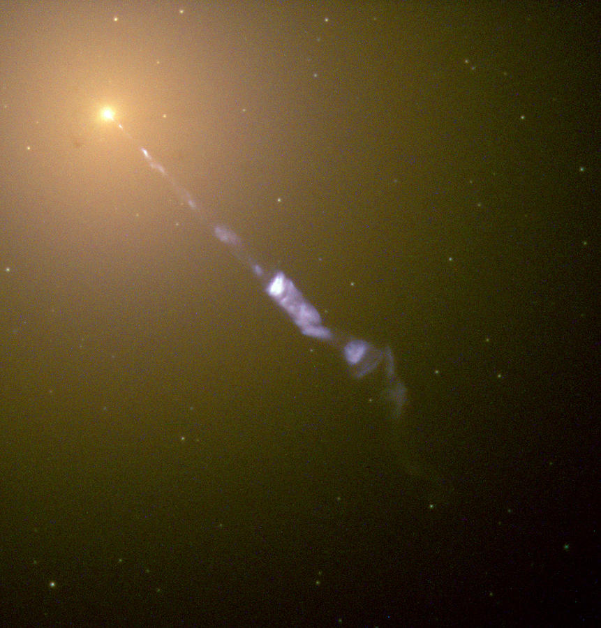 Galaxy M87 And Jet Photograph by Nasaesastscihubble Heritage Team