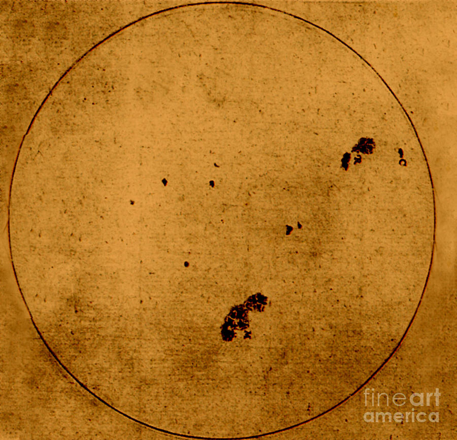 Galileo Sunspot Illustration Photograph by Science Source