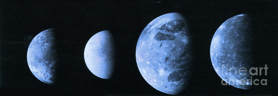 Galileos Moons Photograph by Nasa