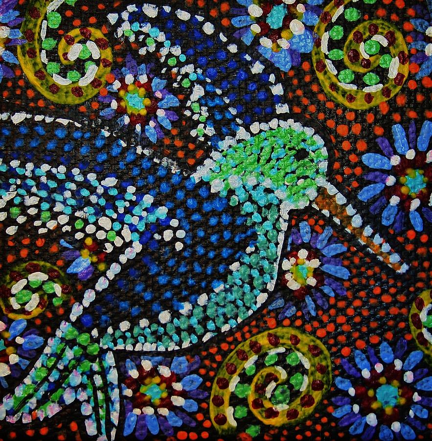 Gamas Humming Bird Painting by Kelly Nicodemus-Miller