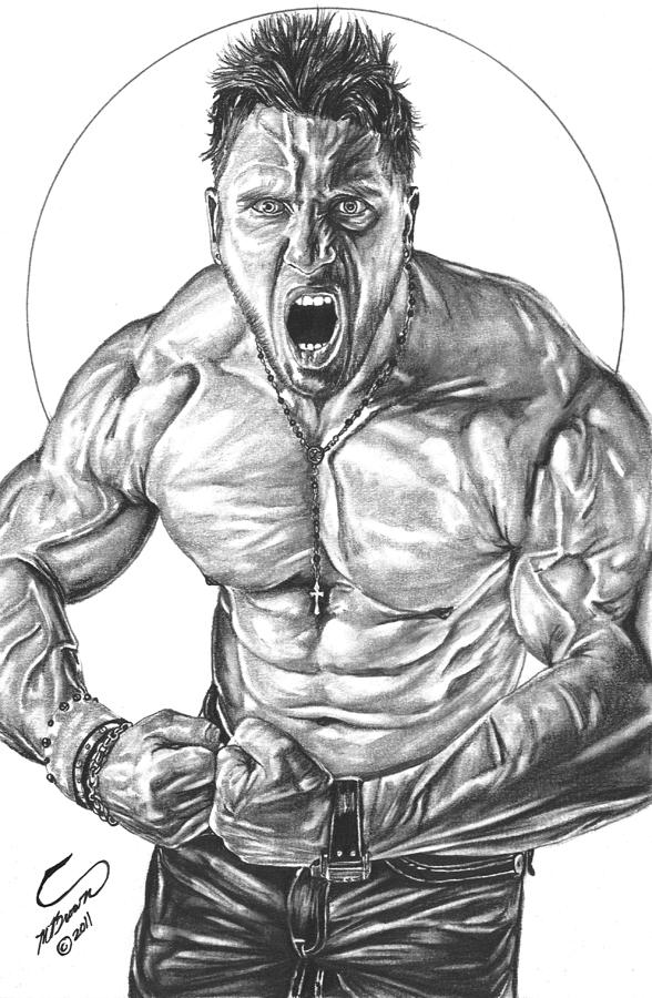 Game Face Drawing by Michael Brown