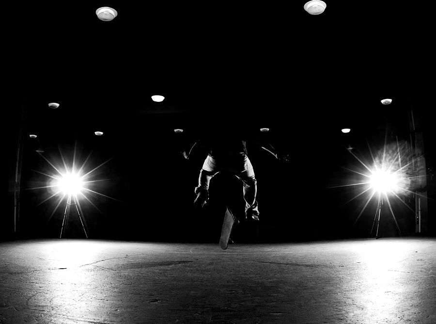 Black And White Photograph - Game of SKATE by Cale Best