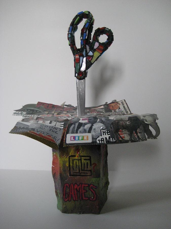 Games Rock-Paper-Scissors Mixed Media by Mark Lubich