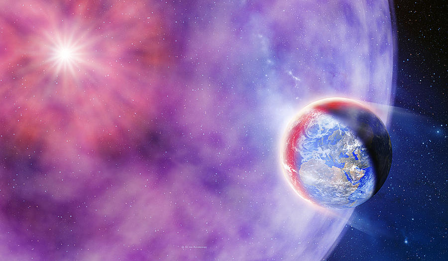 Armageddon Photograph - Gamma Ray Burst Hits Earth by Detlev Van Ravenswaay