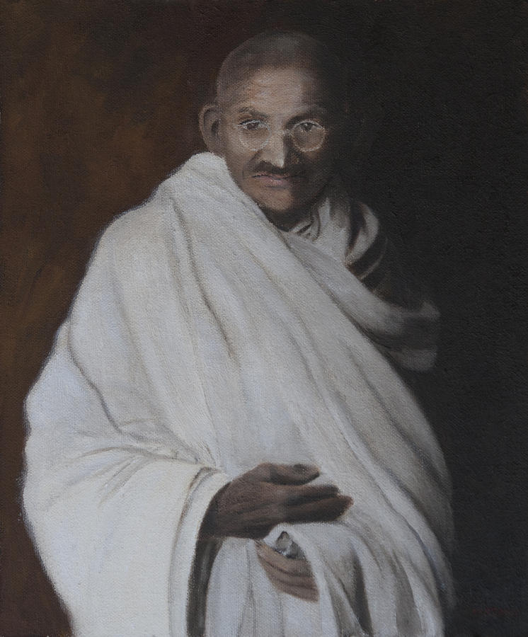 Gandhi Painting by Masami Iida