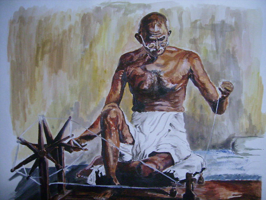 Gandhiji Painting by Santhosh kumar Gowdhaman