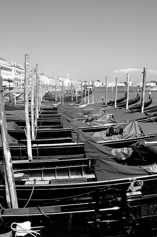 Gandola in Black and White Photograph by La Dolce Vita