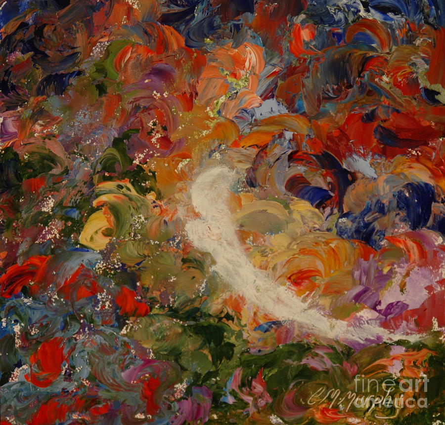 Angel Painting - Garden Angel by Colleen Murphy Angel Painting - Garden Angel by Colleen Murphy