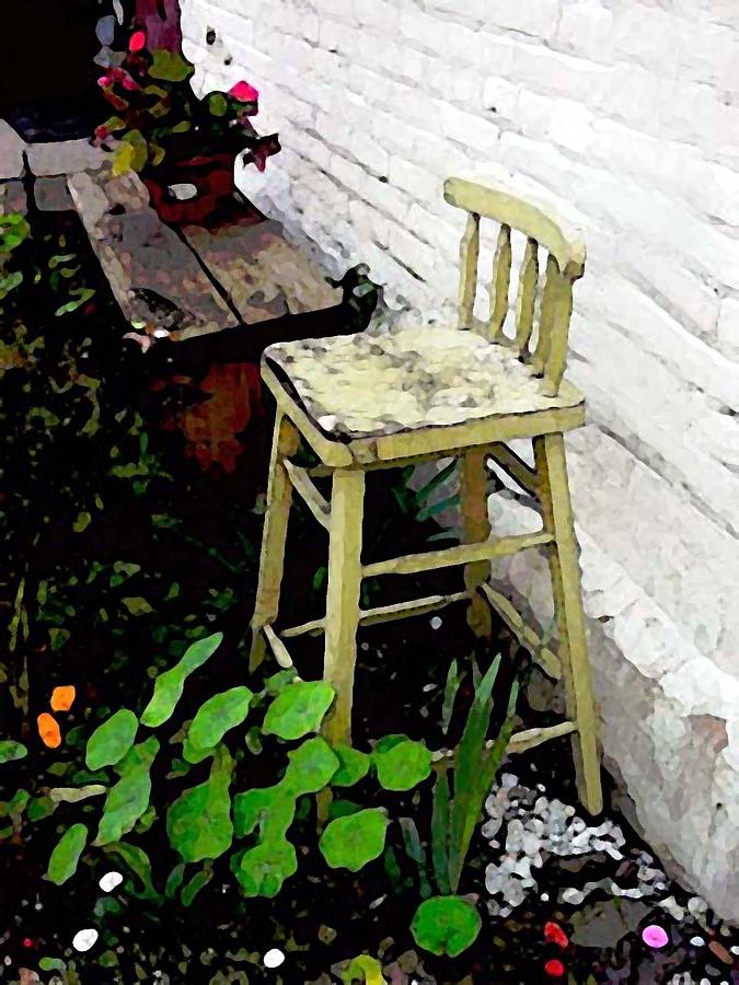 Flower Photograph - Garden Chair by Darlene Freas