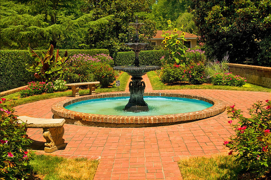 Garden Fountain 03 Photograph by Cindy Haggerty