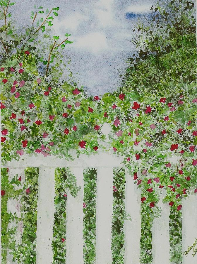 Garden Gate Painting by Pam Newcomb | Fine Art America