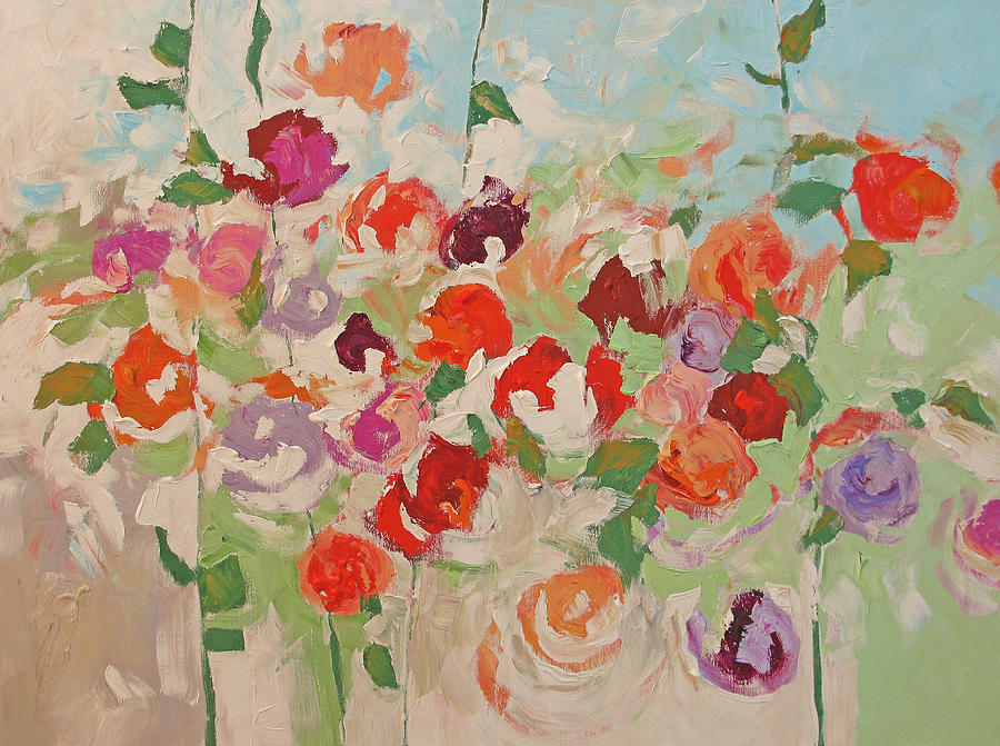 Garden Medley Painting by Linda Monfort