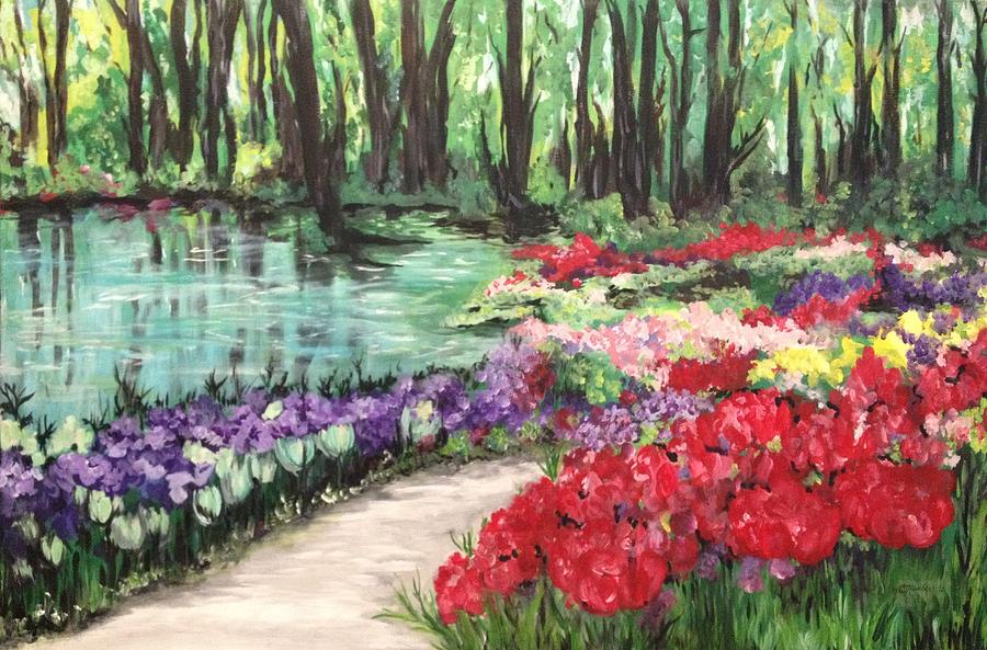 Garden Path Painting by Carmen Weber - Fine Art America