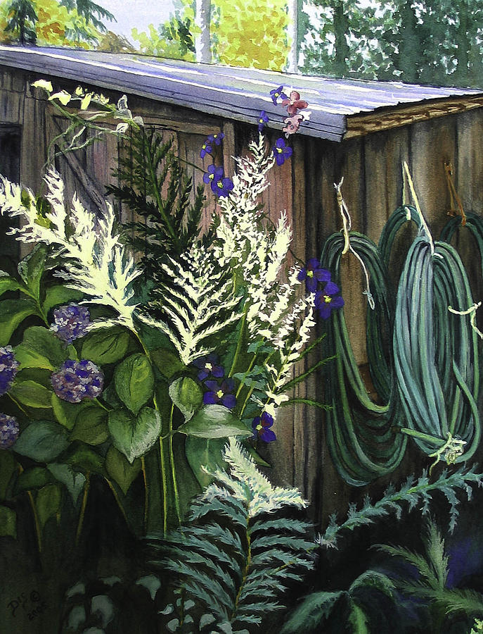 Garden Shed Painting by Darla Sittman