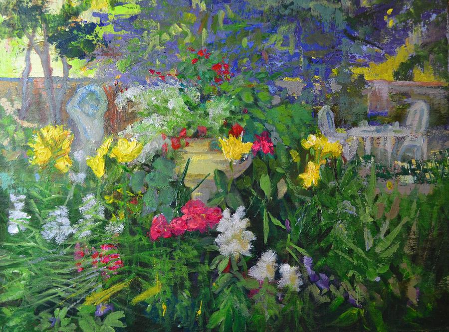 Flower Painting - Garden Somewhere by Jimmie Trotter