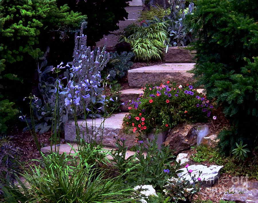 Garden Steps Digital Art by Dale   Ford