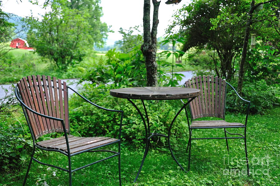 Garden Table for Two Photograph by Wayne Nielsen