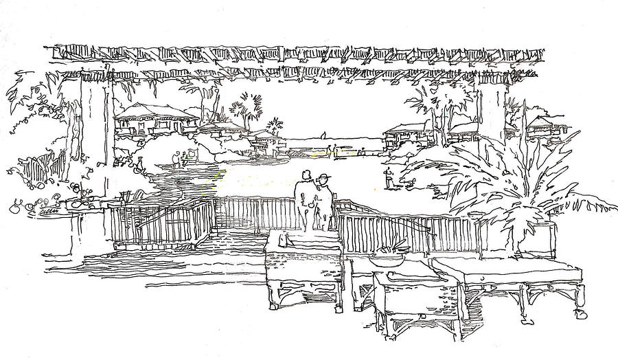 Garden View  Drawing by Andrew Drozdowicz