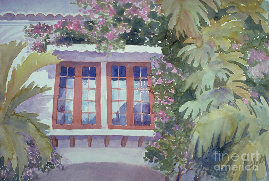 Garden Windows Painting by Audrey Peaty