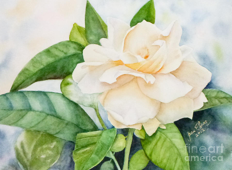 Gardenia Painting by Jean A Chang