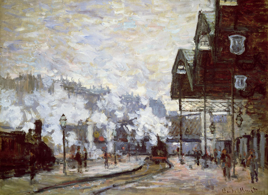 Claude Monet Painting - Gare Saint-Lazare by Claude Monet