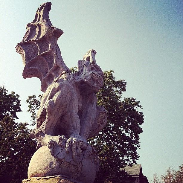Allentown Photograph - #gargoyle #statue #stone #downtown by Jenna Luehrsen