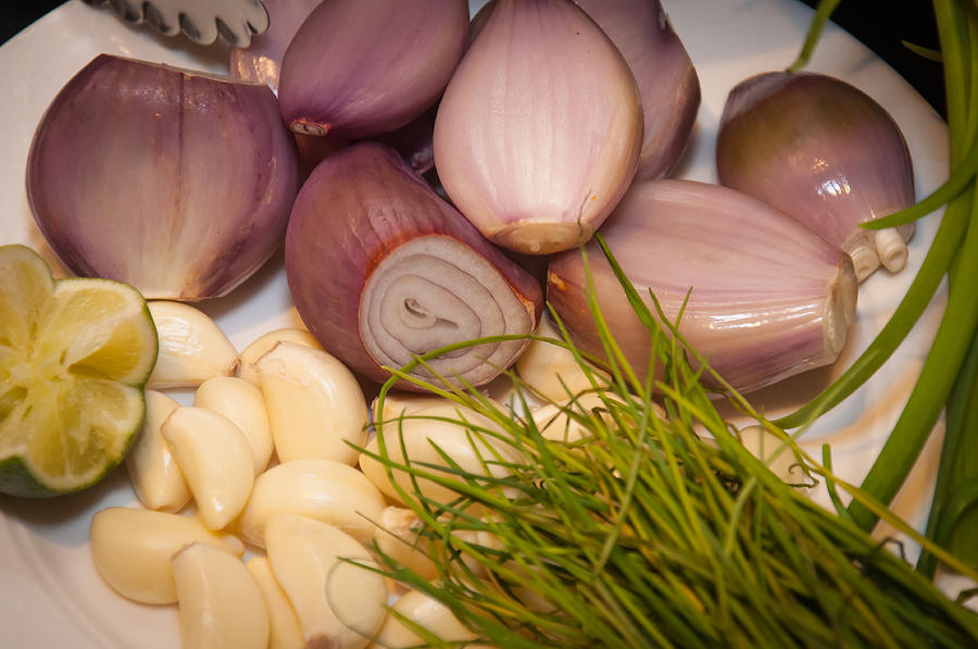 Garlic and Onions Photograph by Frank Mari