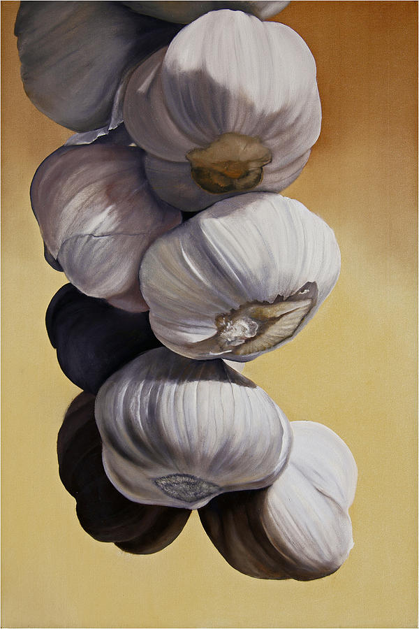 Still Life Painting - Garlic Still Life by Matthew Bates