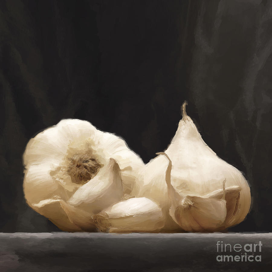 Garlics Digital Art by Johnny Hildingsson