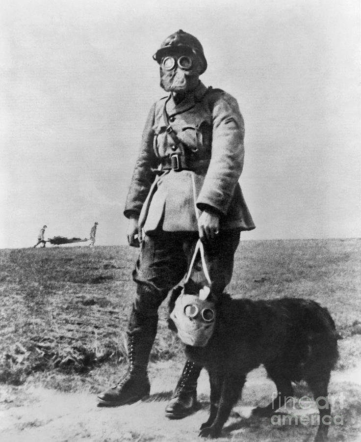 Gas Masks In Wwi 1914-18 Photograph by Library of Congress