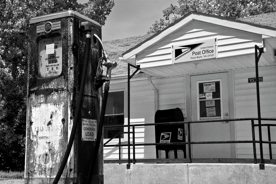 Gas Pump Post Office Photograph