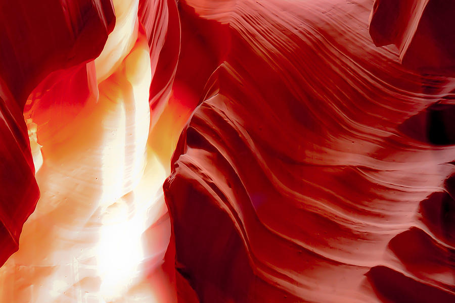Antelope Canyon Photograph - Gasping to Get Out by Don Mennig