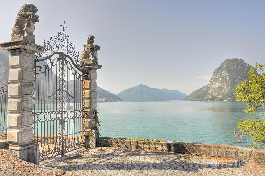 Gate on the lake front Photograph by Mats Silvan
