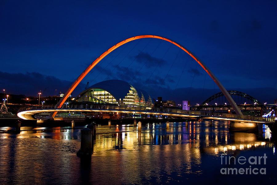 Gateshead Millenium Bridge Photograph by Sandra Cockayne ADPS