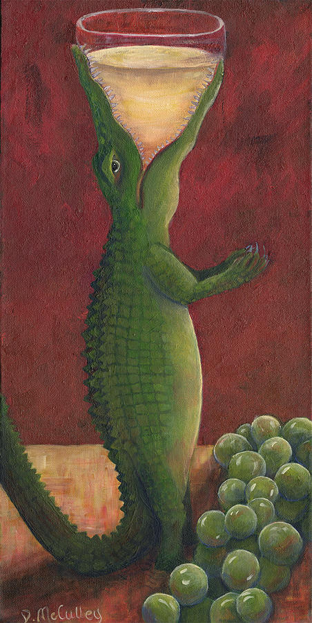 Pinot Grigio Painting - Gator Grigio by Debbie McCulley