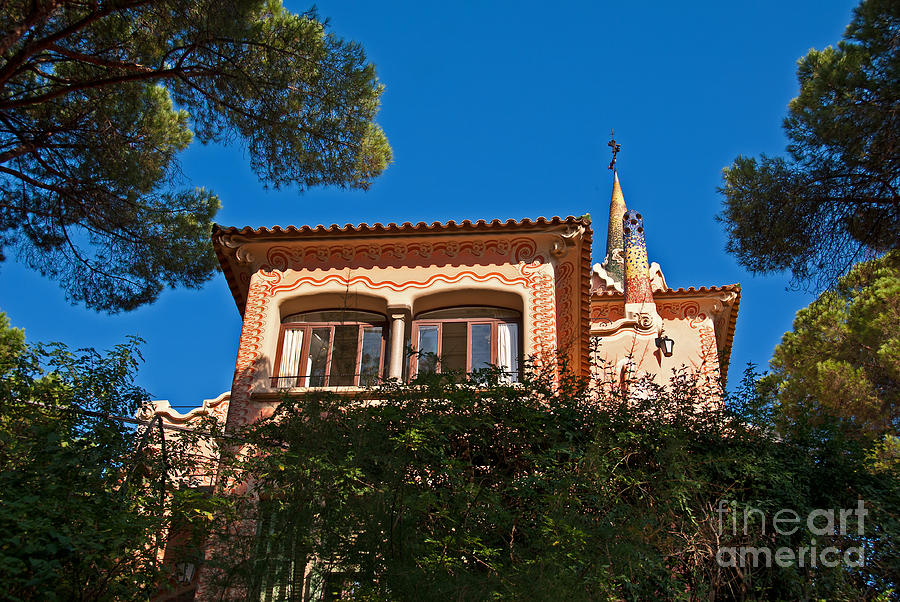 Gaudis House - Park Guell Photograph by Bob and Nancy Kendrick