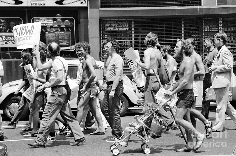 Gay Rights March, 1976 Photograph by Granger