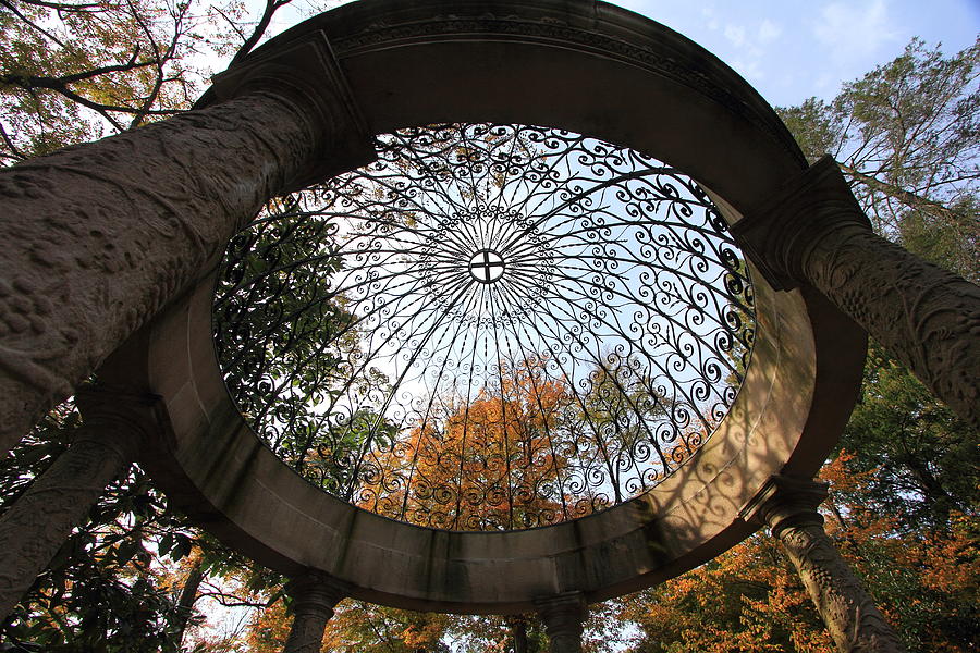 Gazebo in Autumn II Photograph by Mary Haber