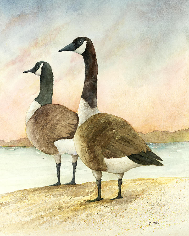 Geese 52012 Painting by Ken Marsden