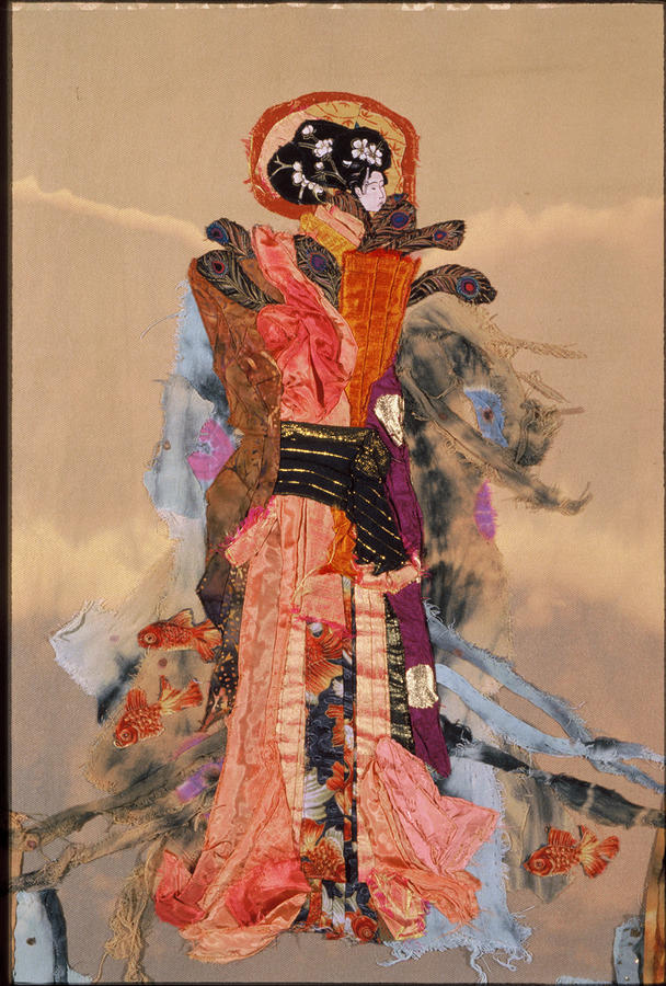 Feather Tapestry - Textile - Geisha by Roberta Baker