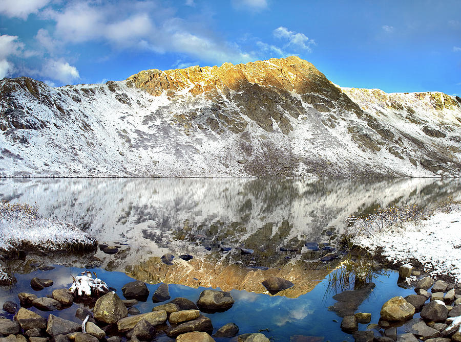 Geissler Mountain Reflected In Linkins Photograph by Tim Fitzharris