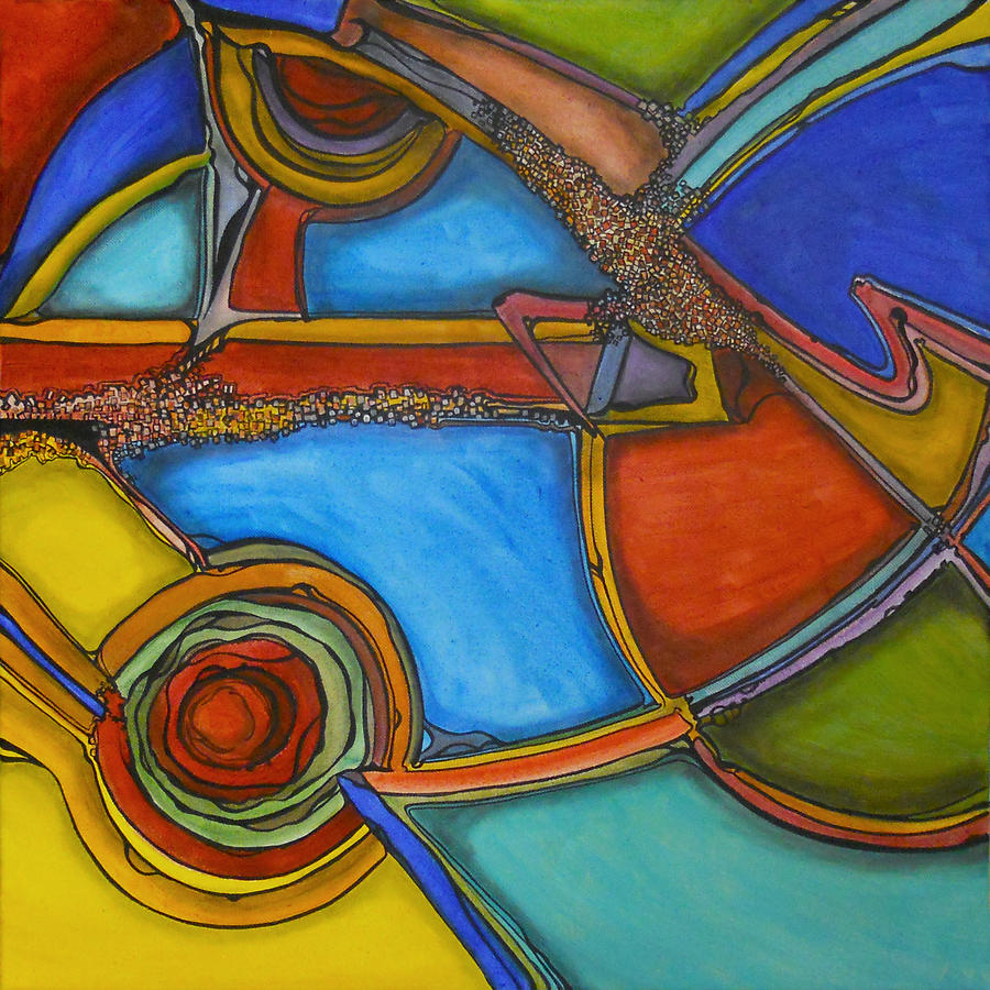 Abstract Painting - Gene Pool by Roy Guzman