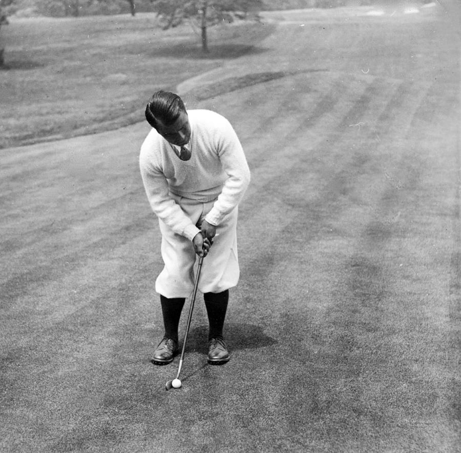 Gene Sarazen playing golf Photograph by International  Images