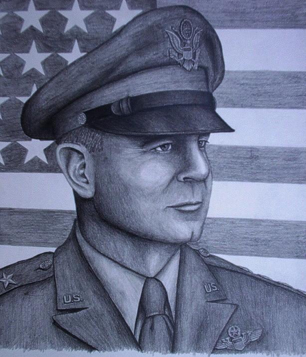 General Doolittle Drawing - General Doolittle by Eric McGreevy